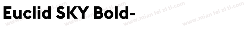 Euclid SKY Bold字体转换